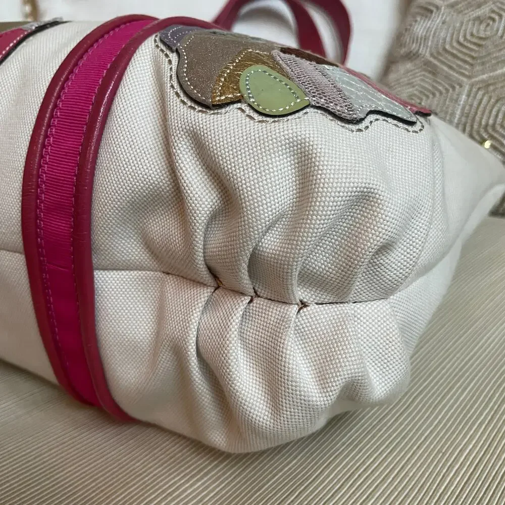 Rare Coach Poppy Glam Butterfly Patchwork Tote 14539 | Limited Sequin Bag